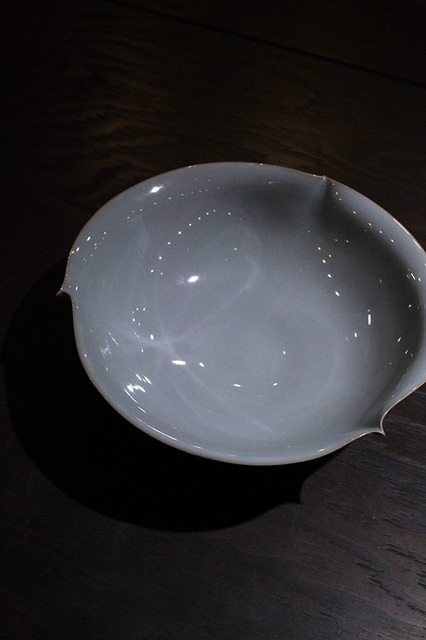 女流陶芸作家造 青い鉢